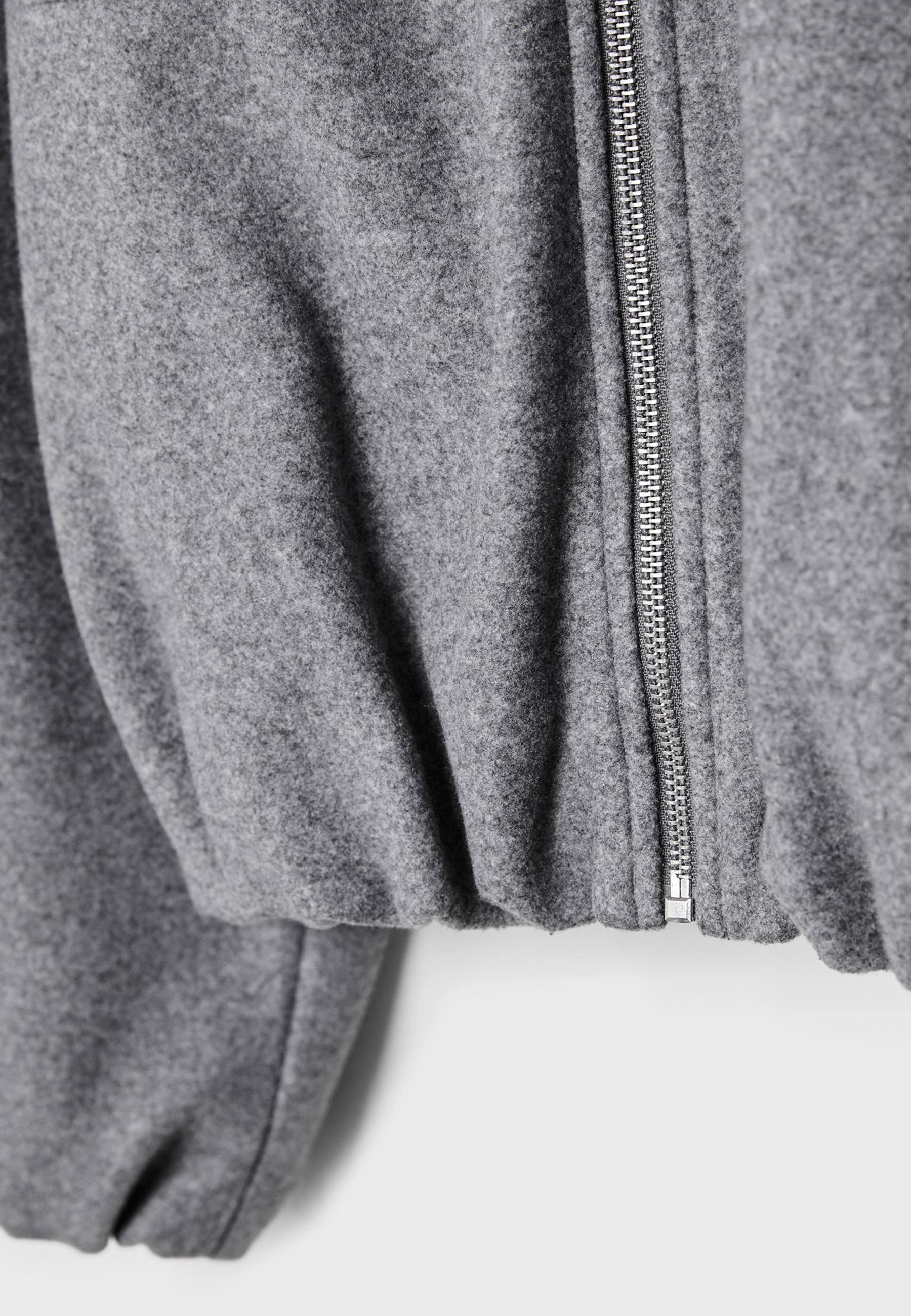 Soft-touch balloon bomber jacket — Dark grey