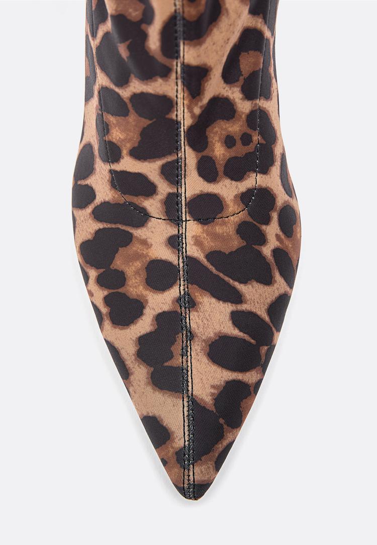 botines tacon kitten animal print