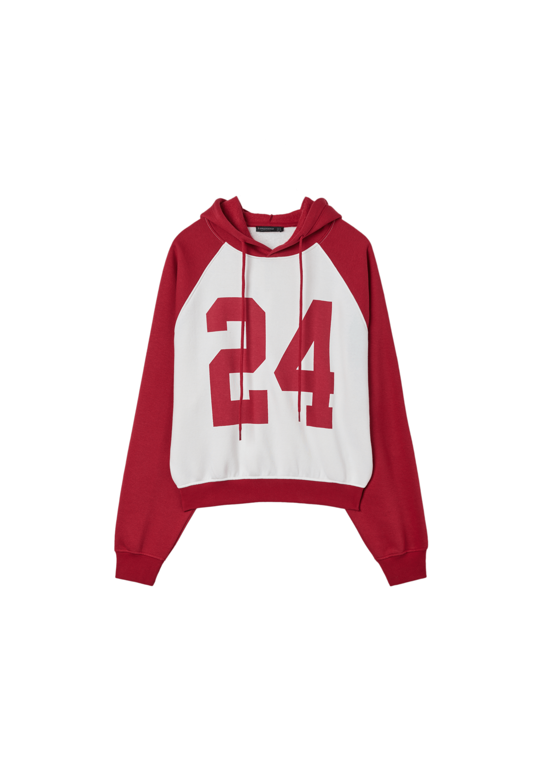 Raglan sleeve hoodie — Red
