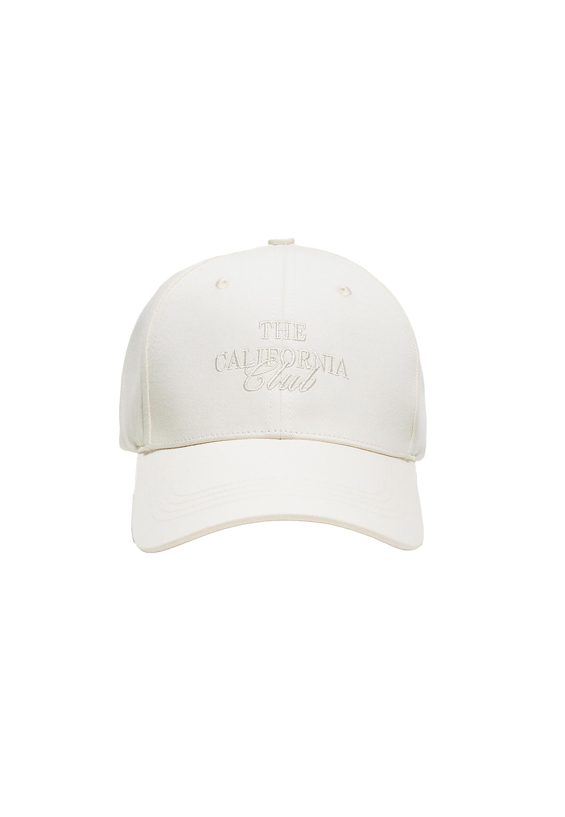 Embroidered cap — Ecru