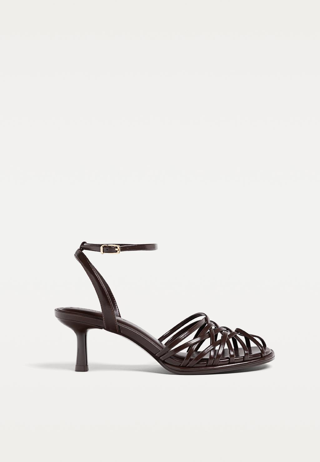 High-heel cage sandals