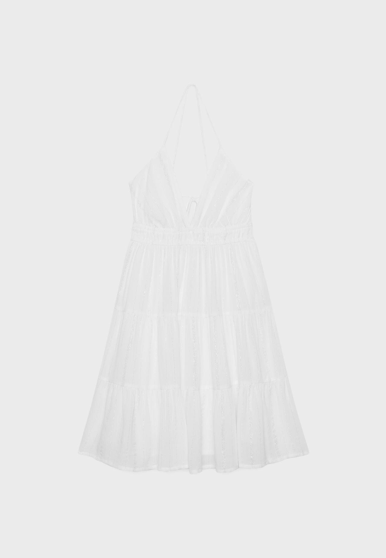 Short backless dress — White