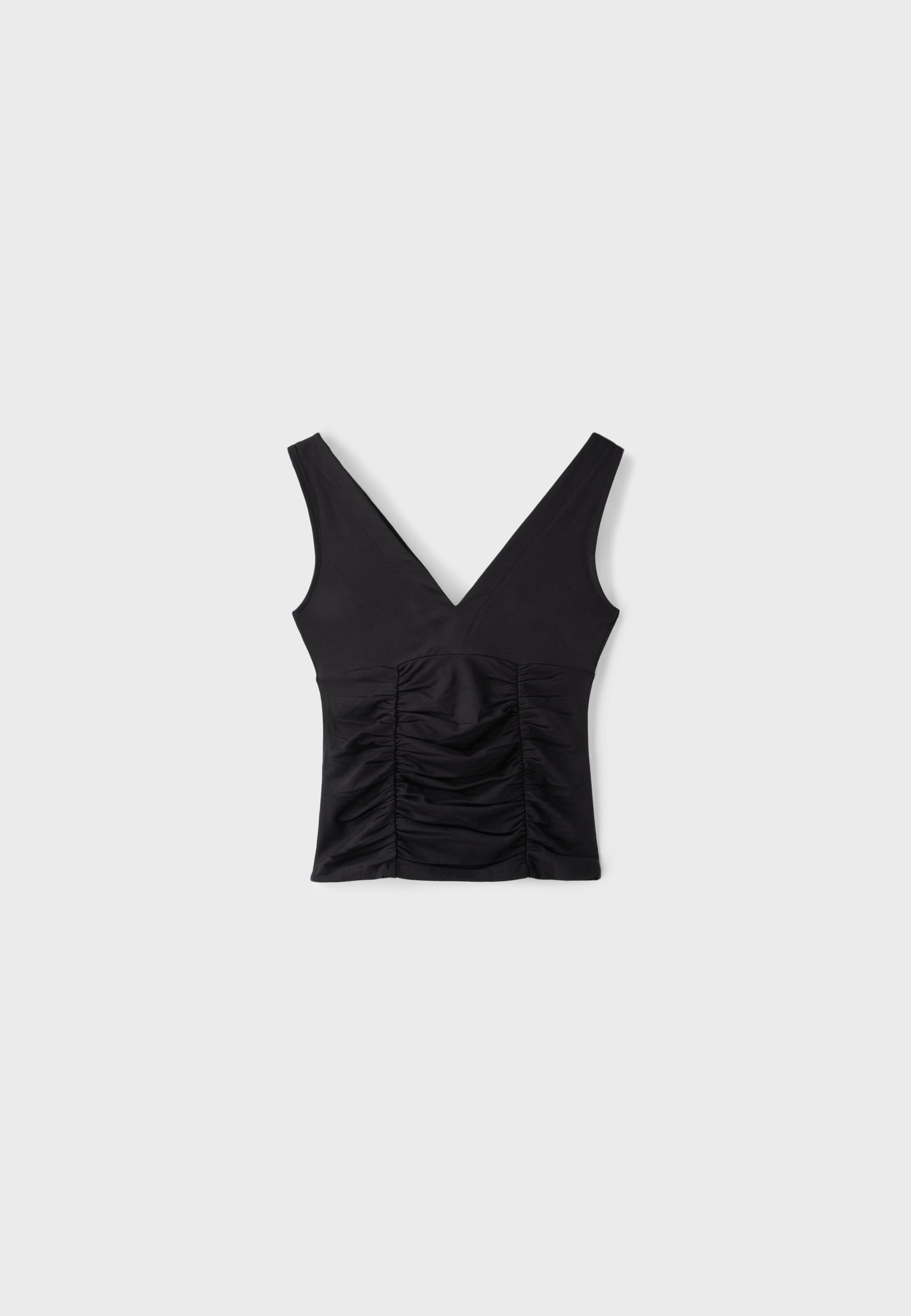 Fitted gathered top