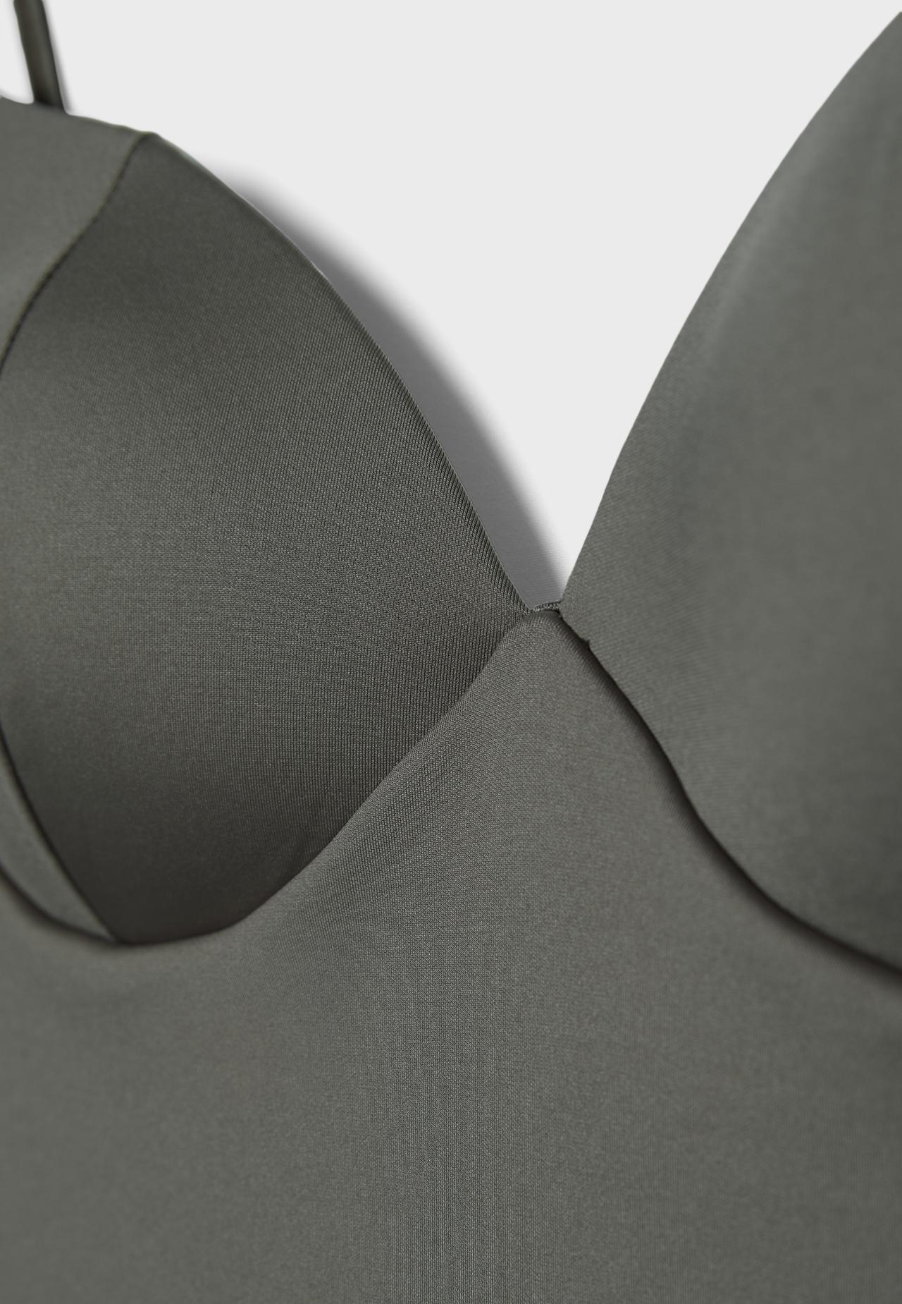 Corsetry-inspired top — Khaki