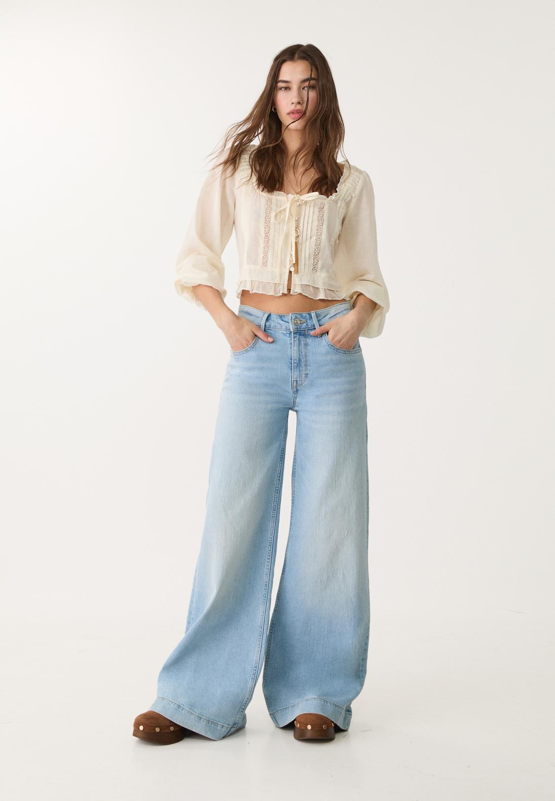 Flared Pants Pantalón Flare Stradivarius Wide Leg Jeans Pantalon