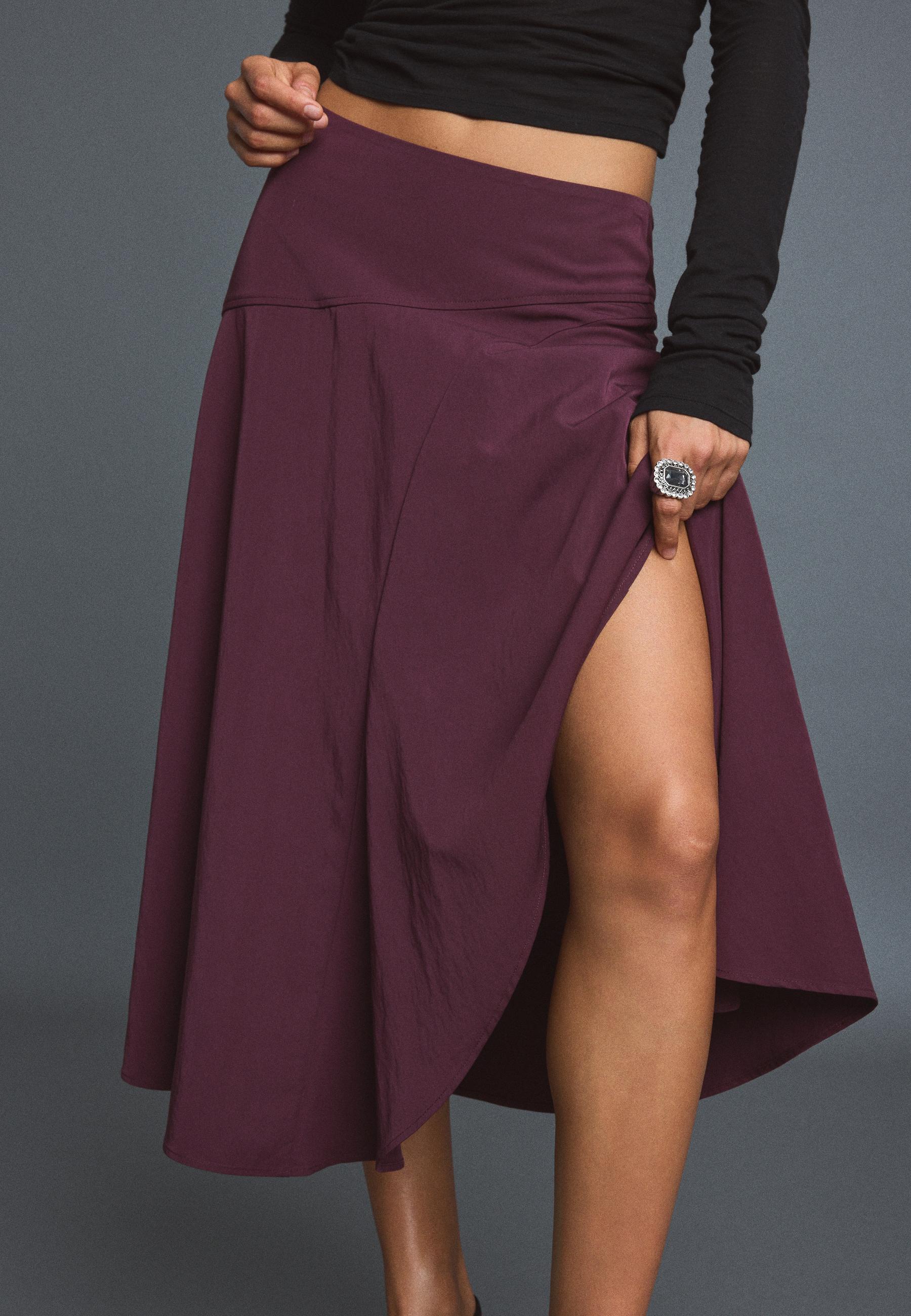 Layered midi skirt — Purple