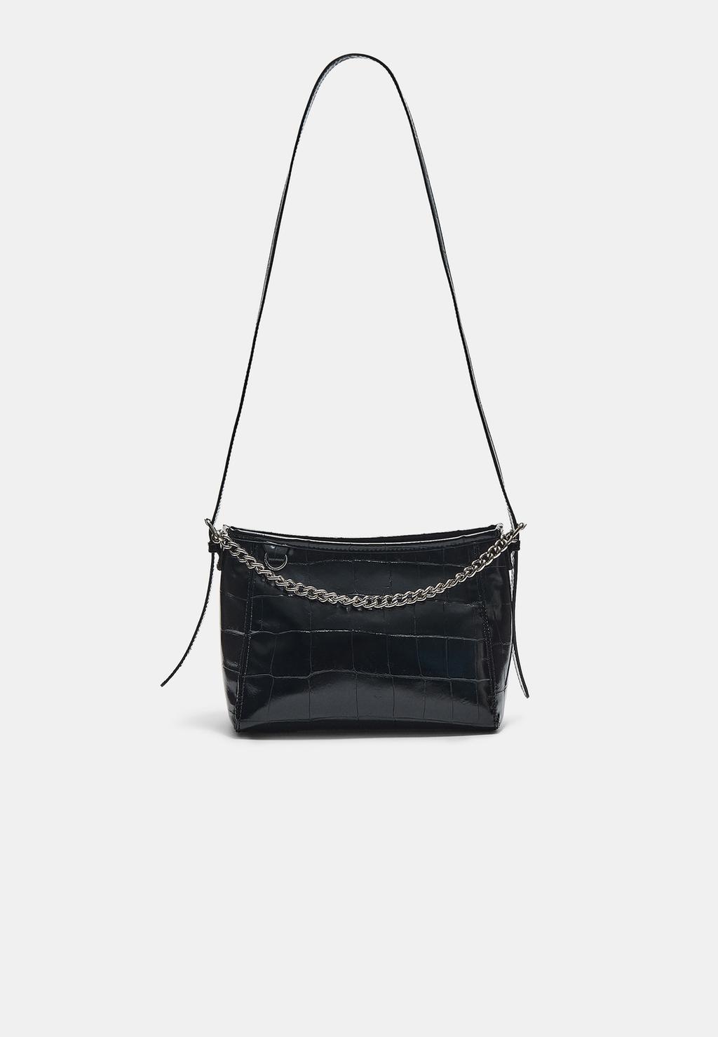Bolso bandolera efecto coco cadena