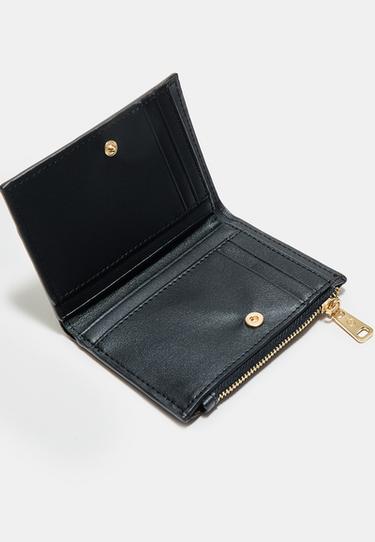 Stitched card holder purse — Black 5