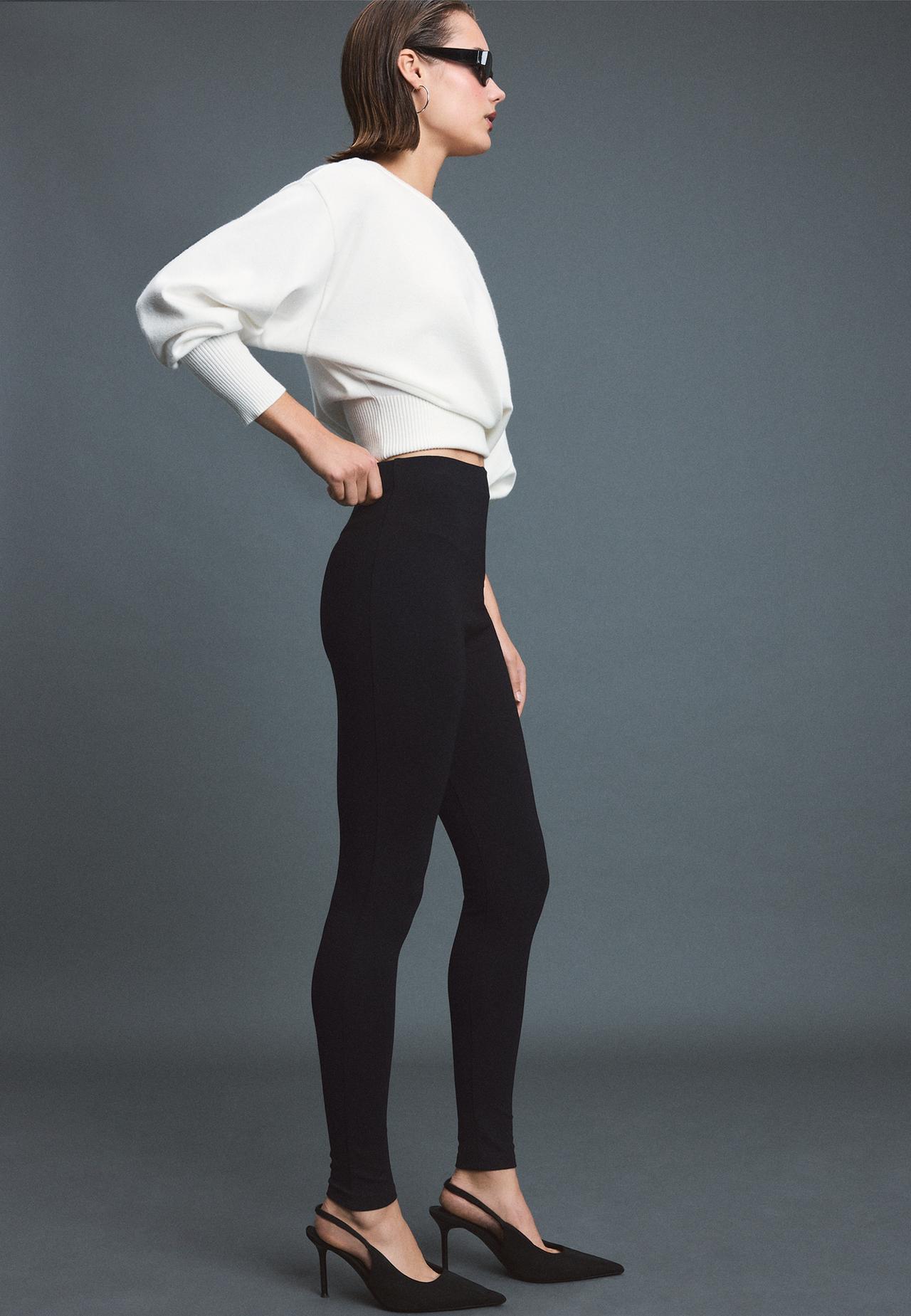 Knit leggings — Black