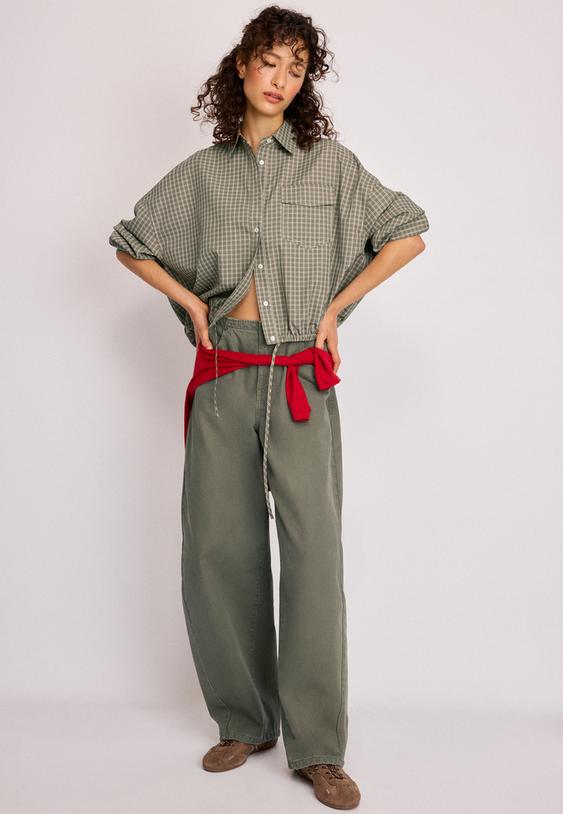 chemise ballon a carreaux