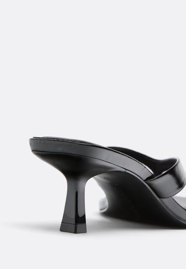 Heeled thong sandals — BLACK  3