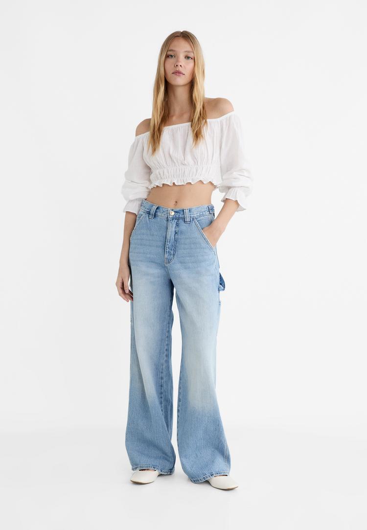 blusa gomas hombros descubiertos