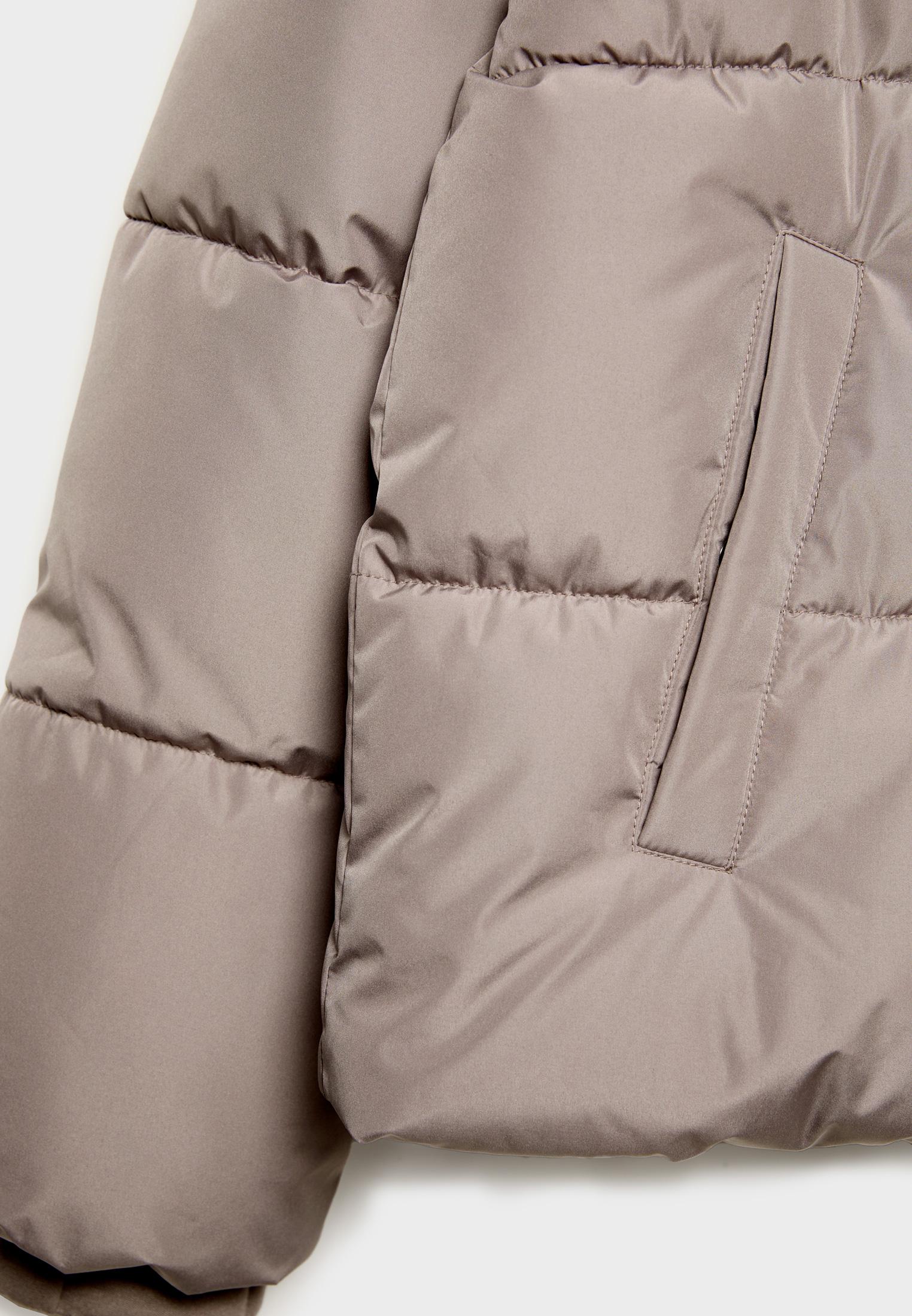 Basic kapüşonlu şişme mont - Görsel 27