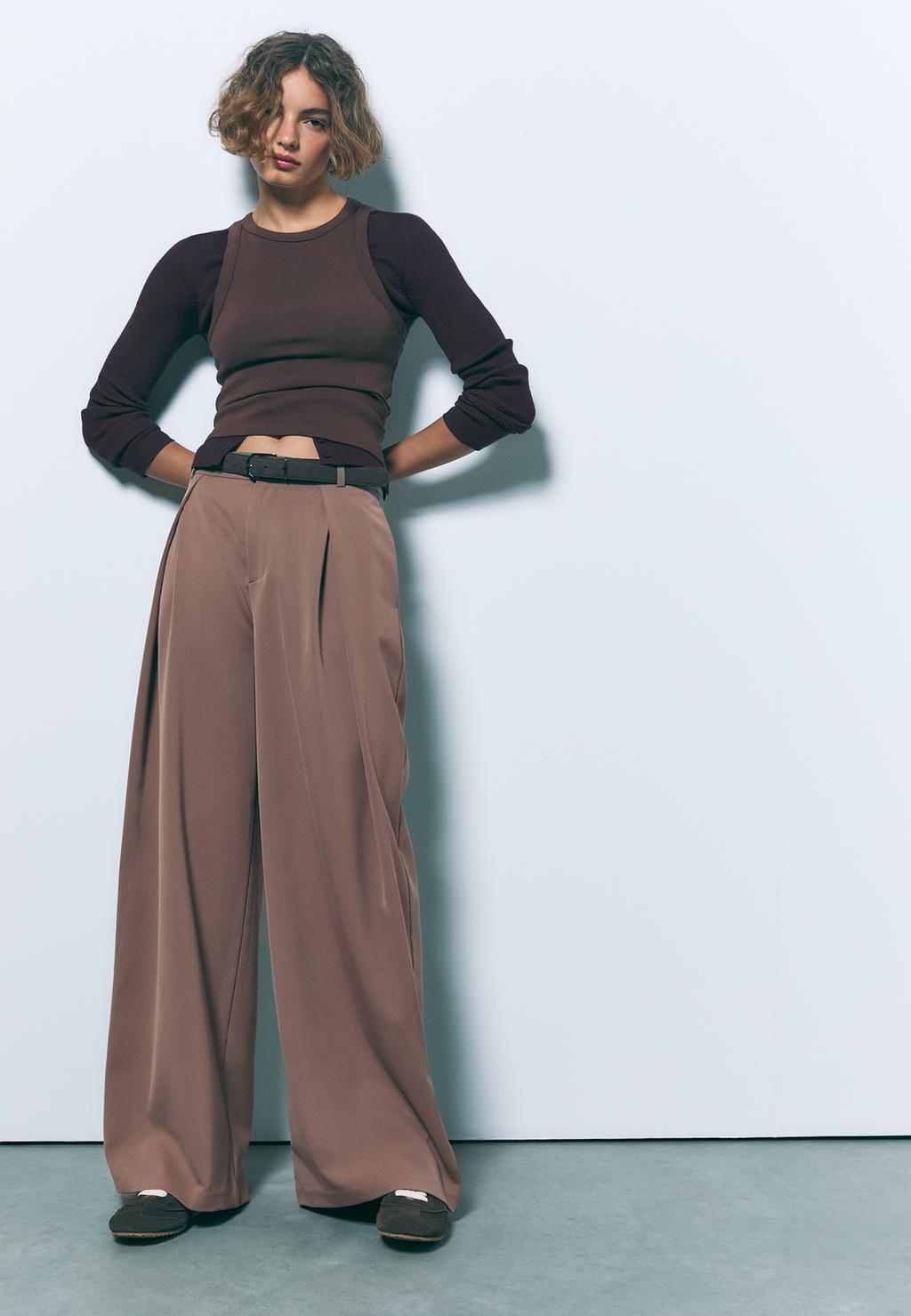 Pantalón maxi pinza cinturón