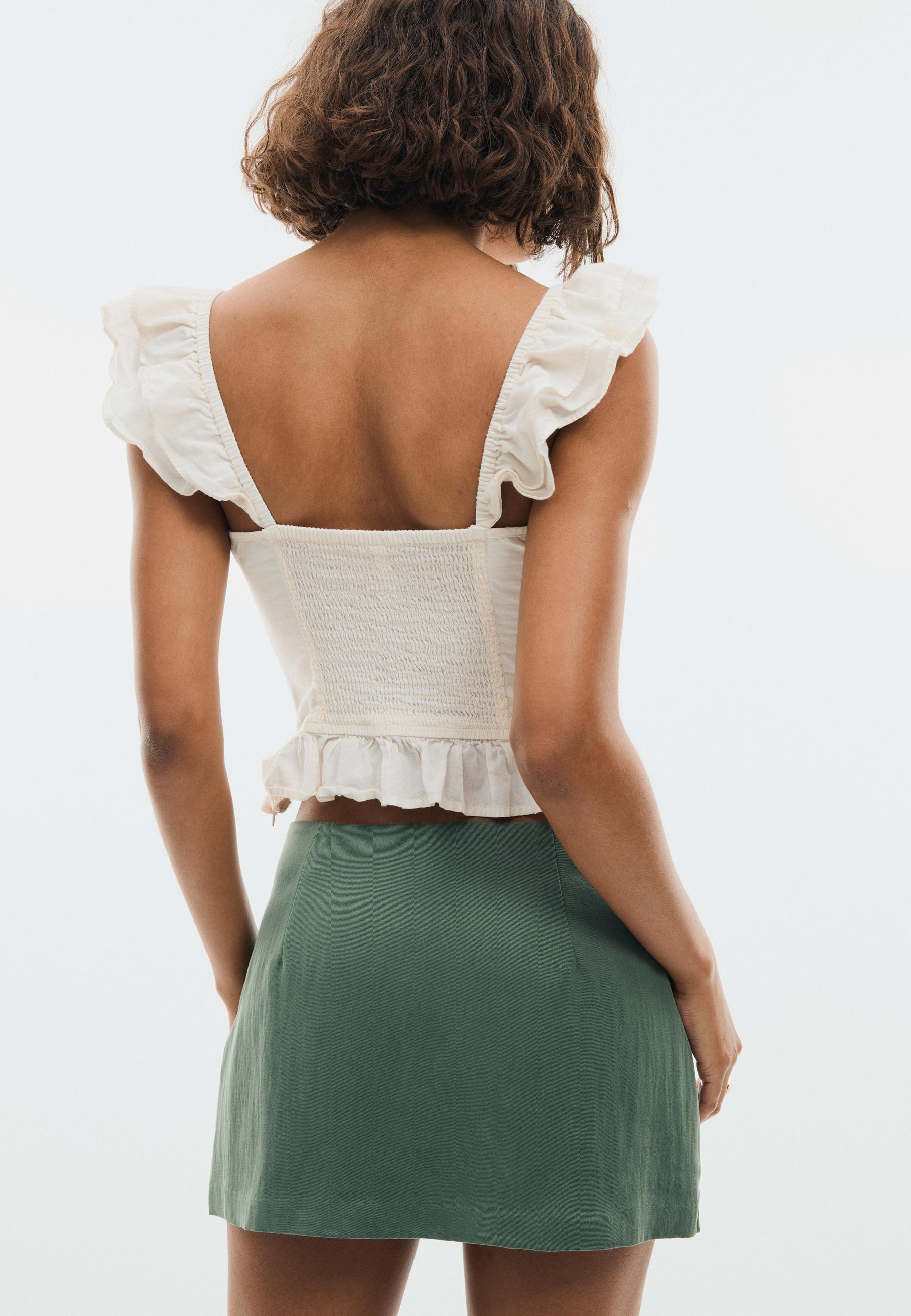 Mini skort — Khaki