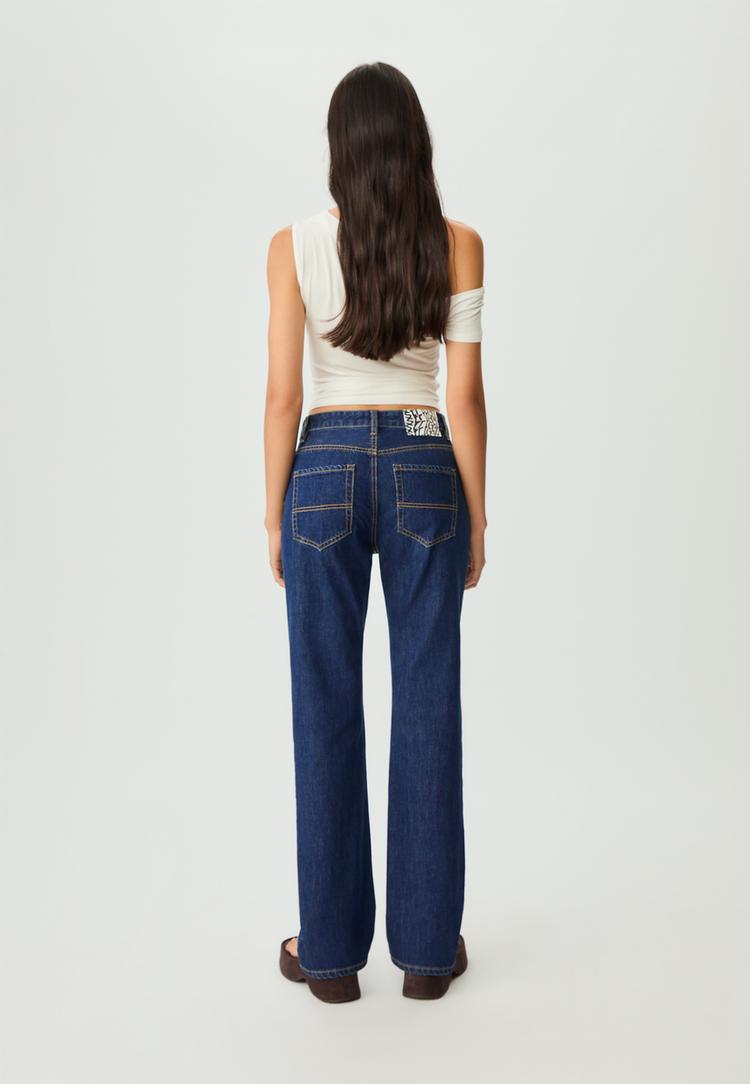 jeans straight high waist comfort