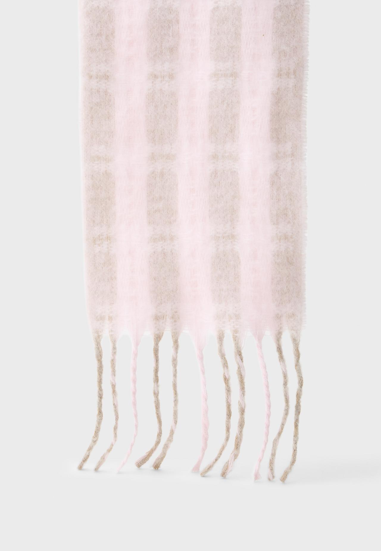 Striped scarf — Pastel pink