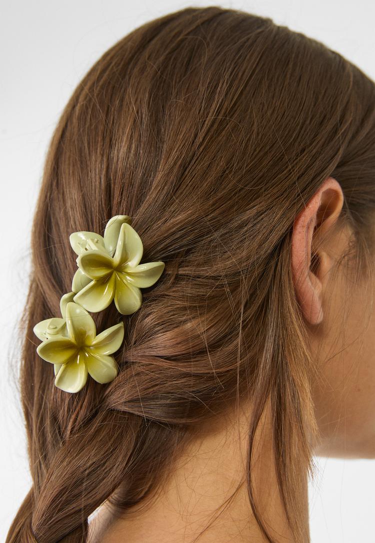 set 3 pinzas de pelo flor