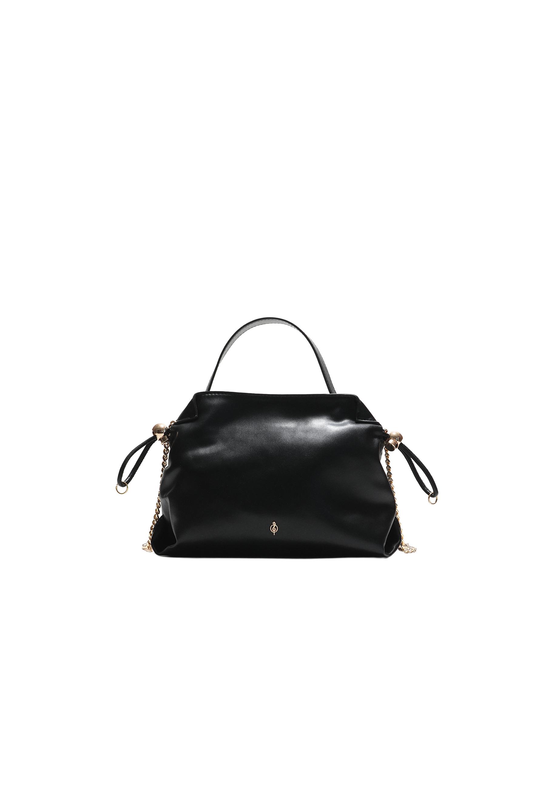 Small ruched crossbody bag — Black