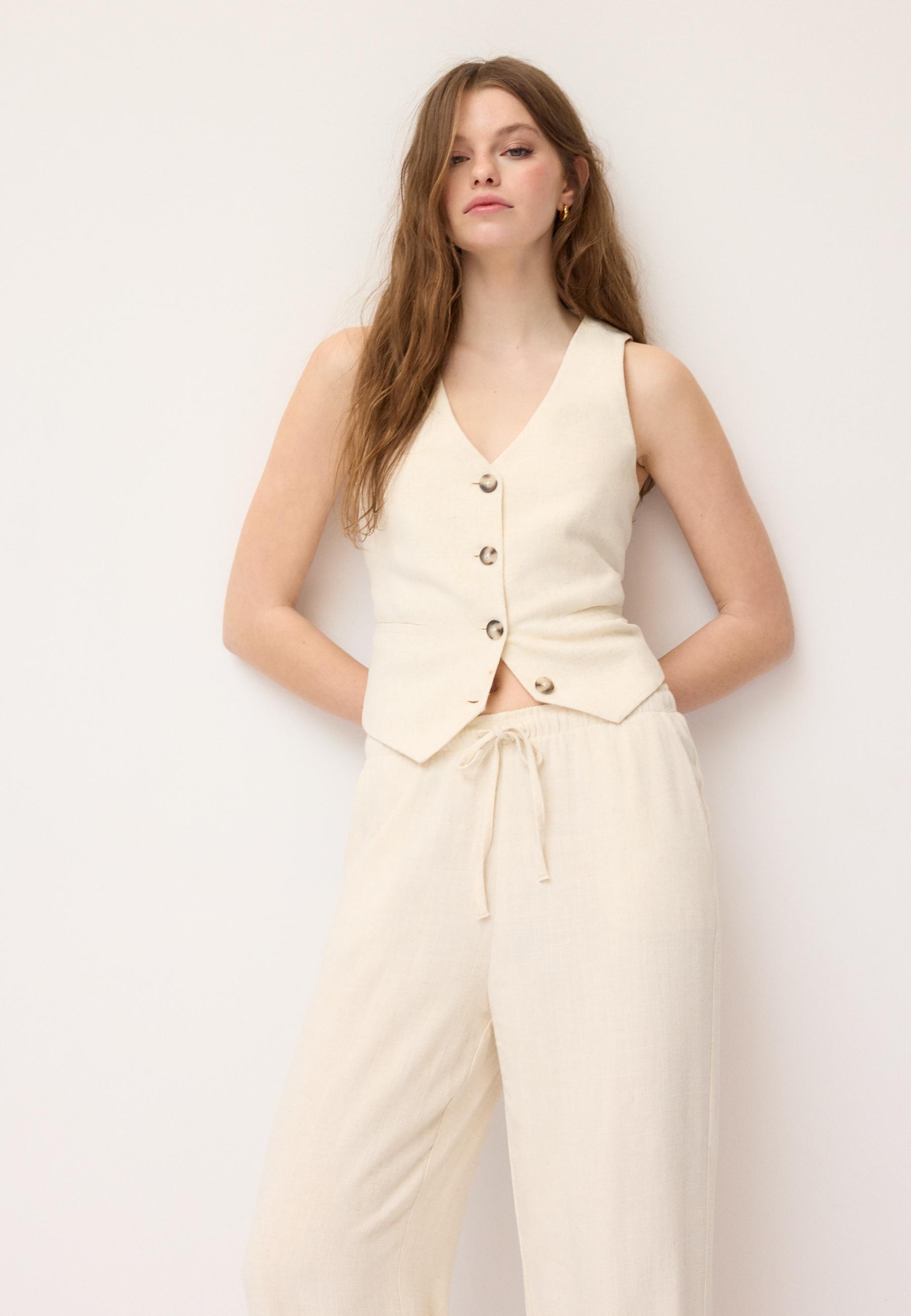 Keten görünümlü yelek