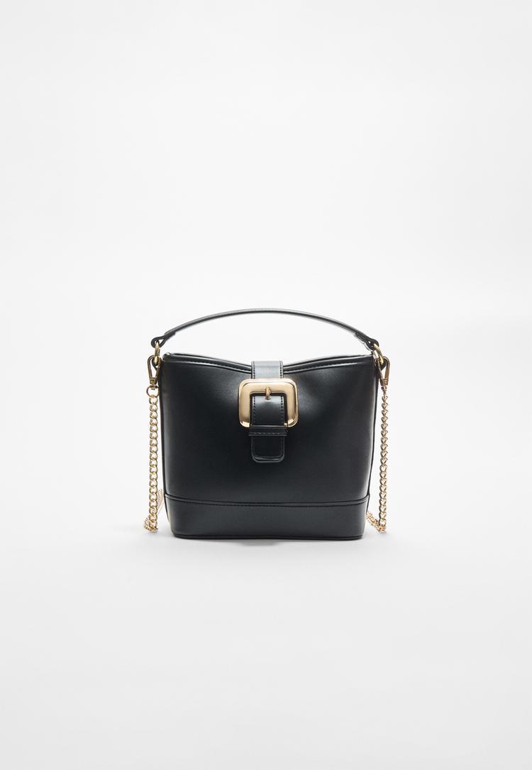 bolso mini bucket hebilla