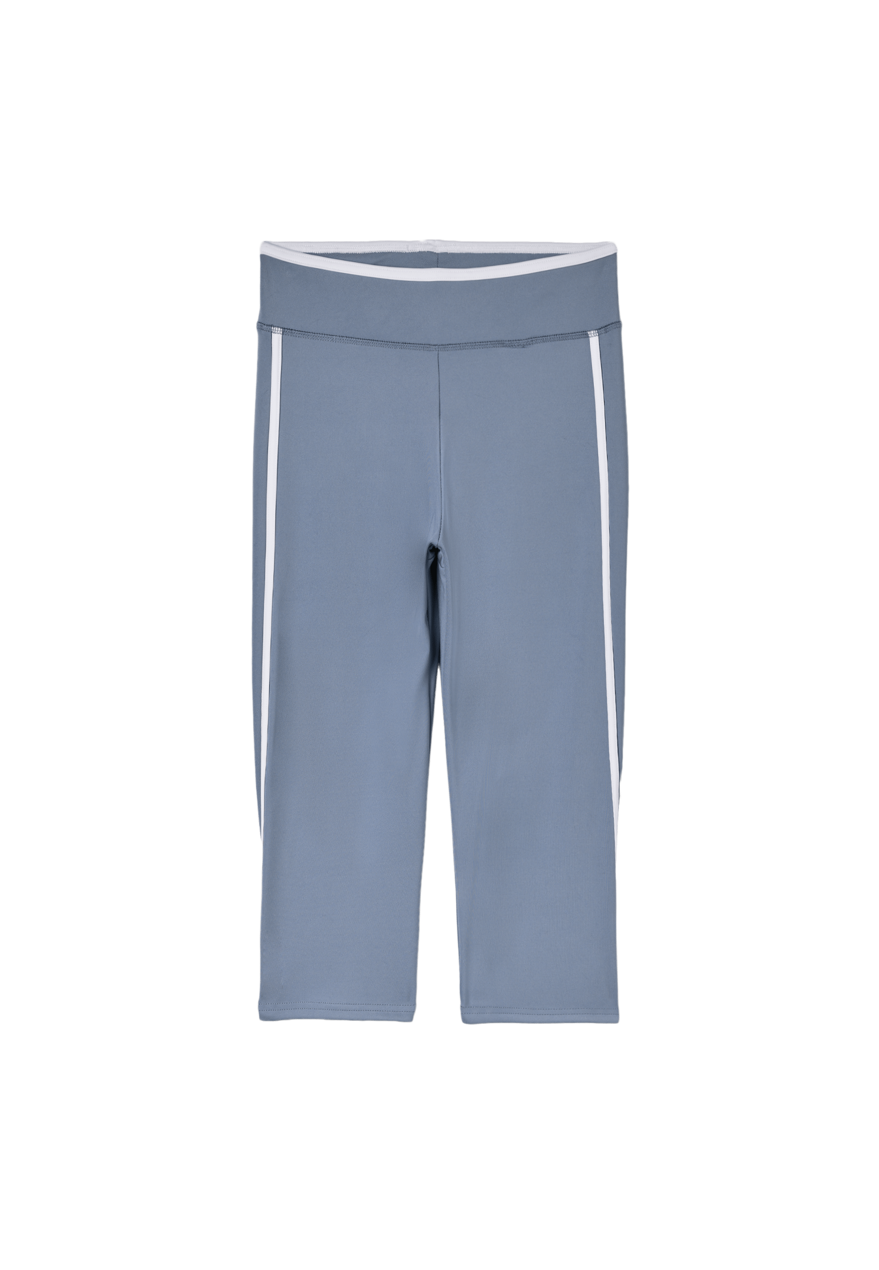 Side-stripe capri leggings — Sky blue