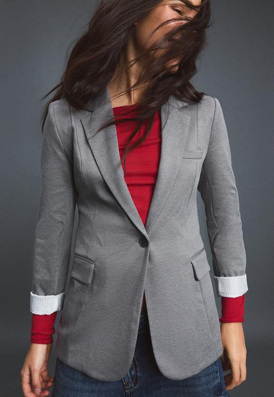 basic triko blazer ceket