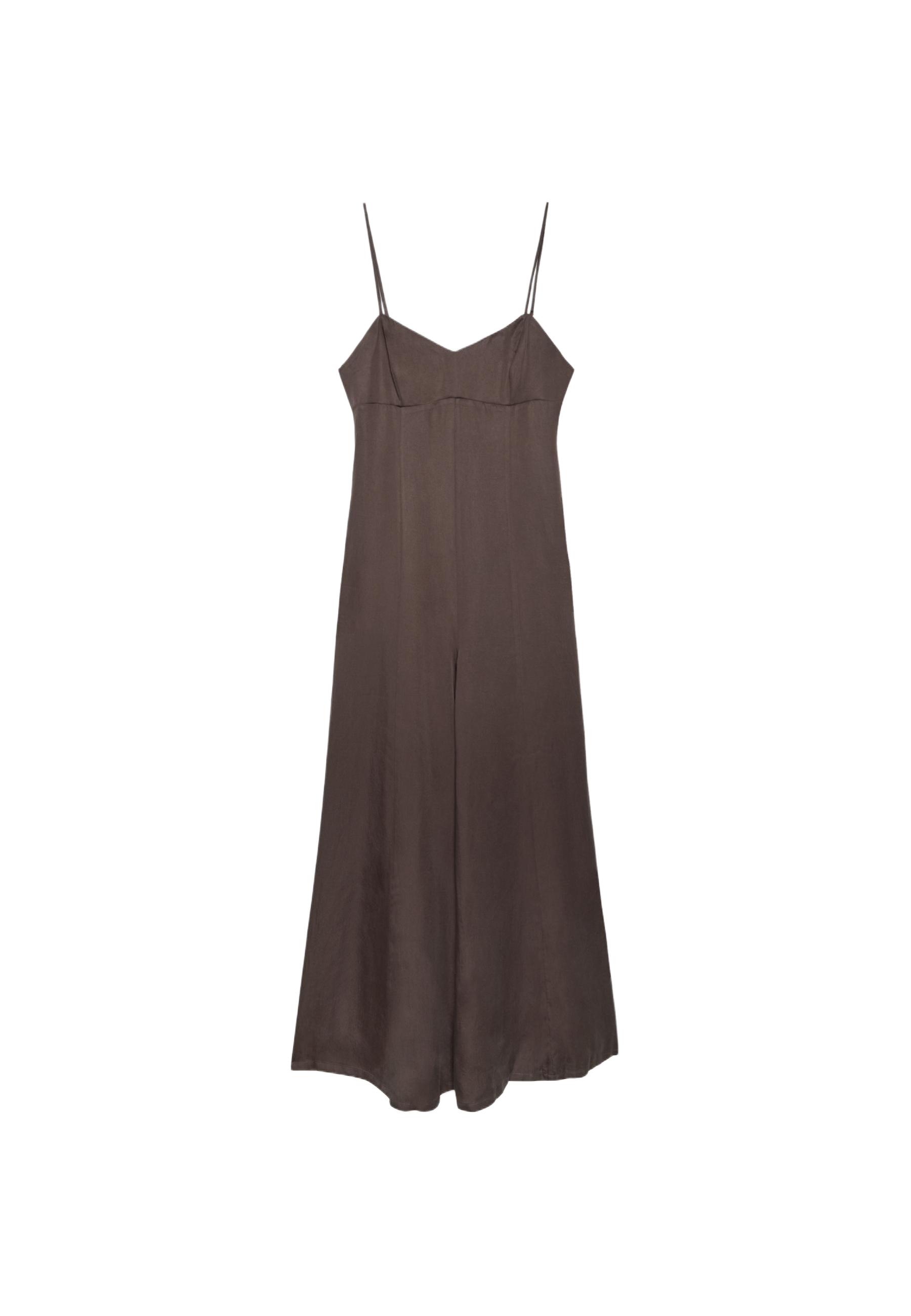 Strappy wide-leg jumpsuit — Brown