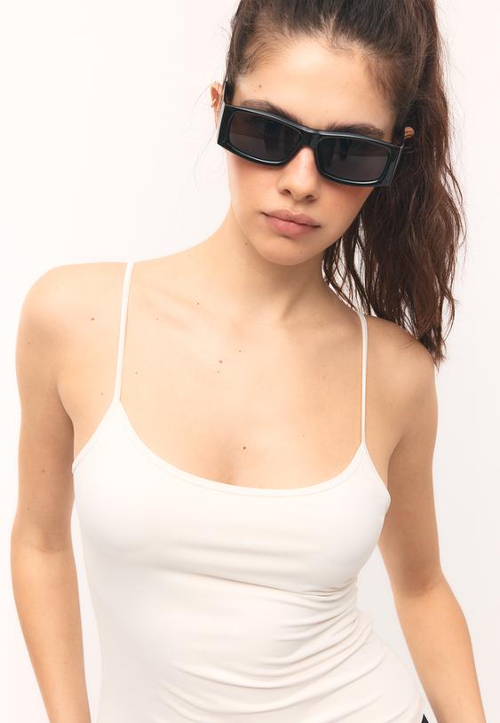 Stradivarius Basic Tank Top Ecru S