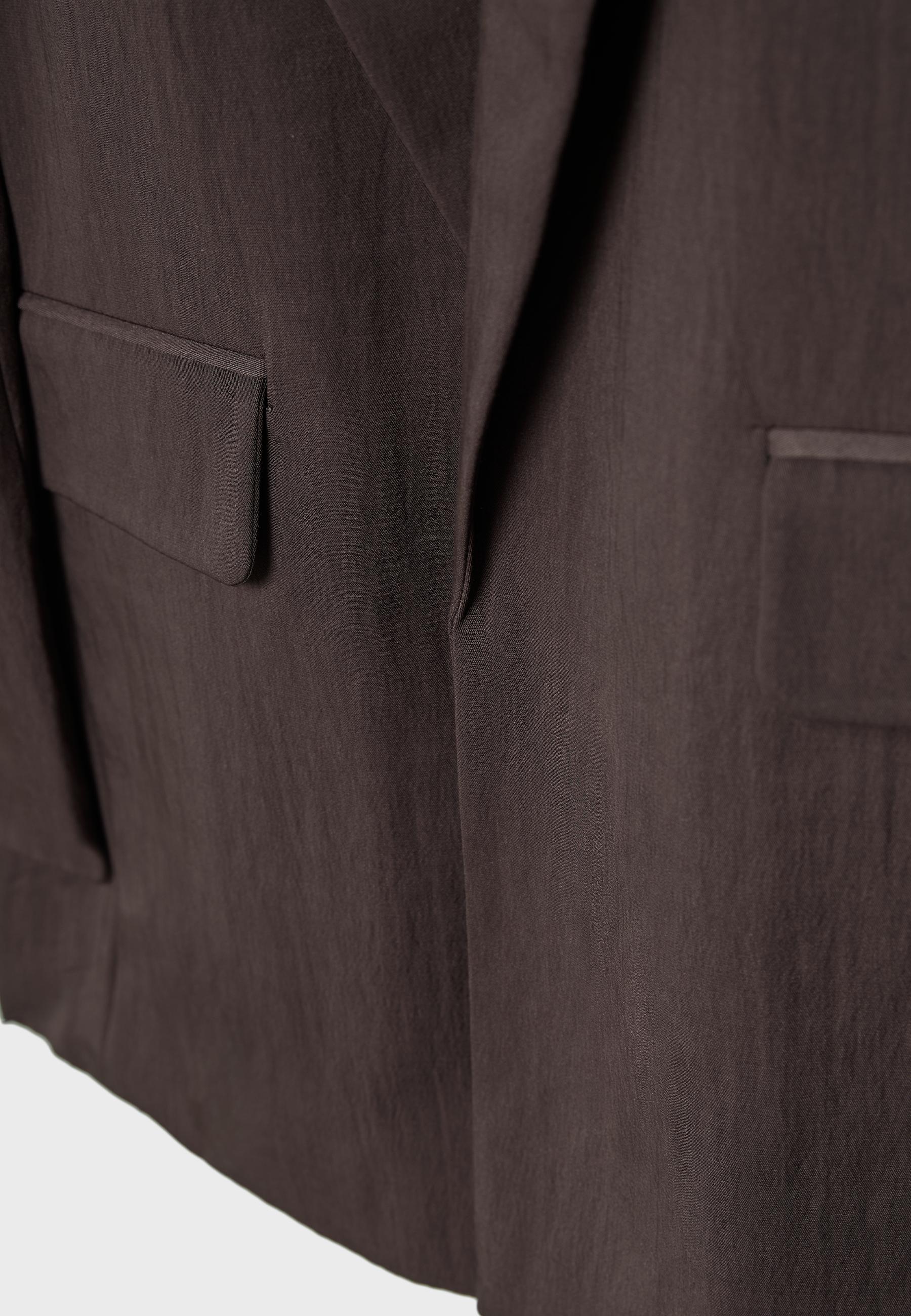 Basic keten karışımlı blazer - Görsel 10