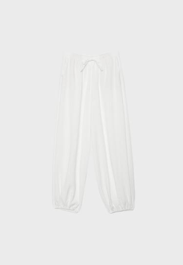 Flowing sarouel trousers — Ecru 7