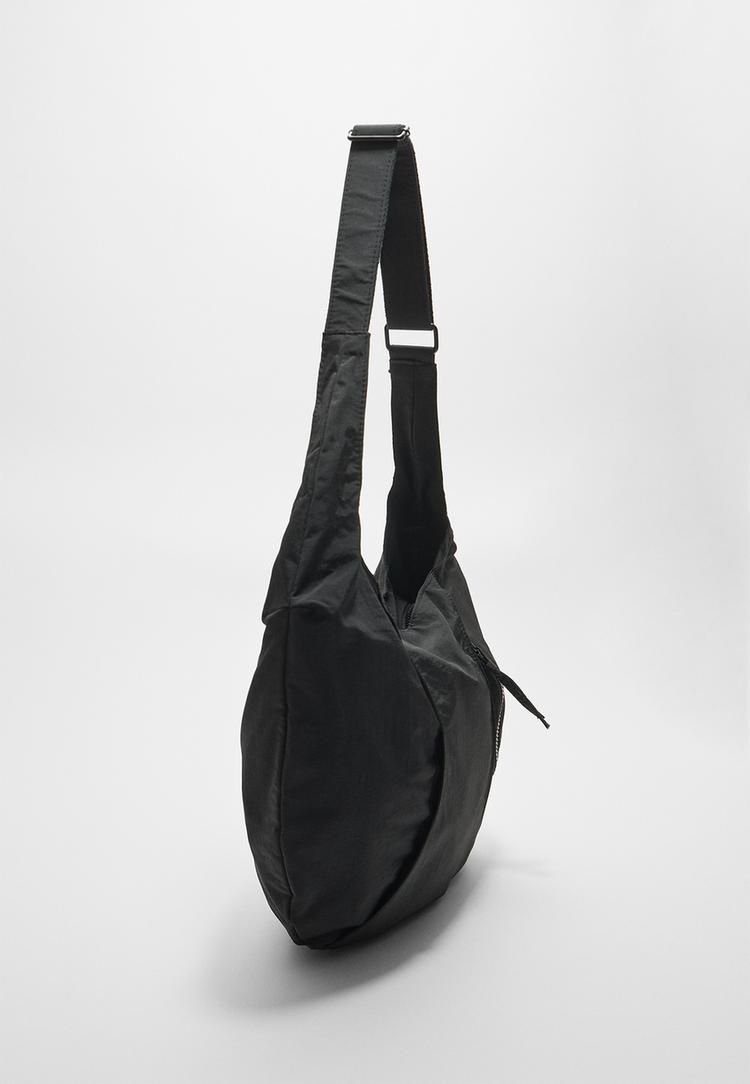 fabric moon shoulder bag