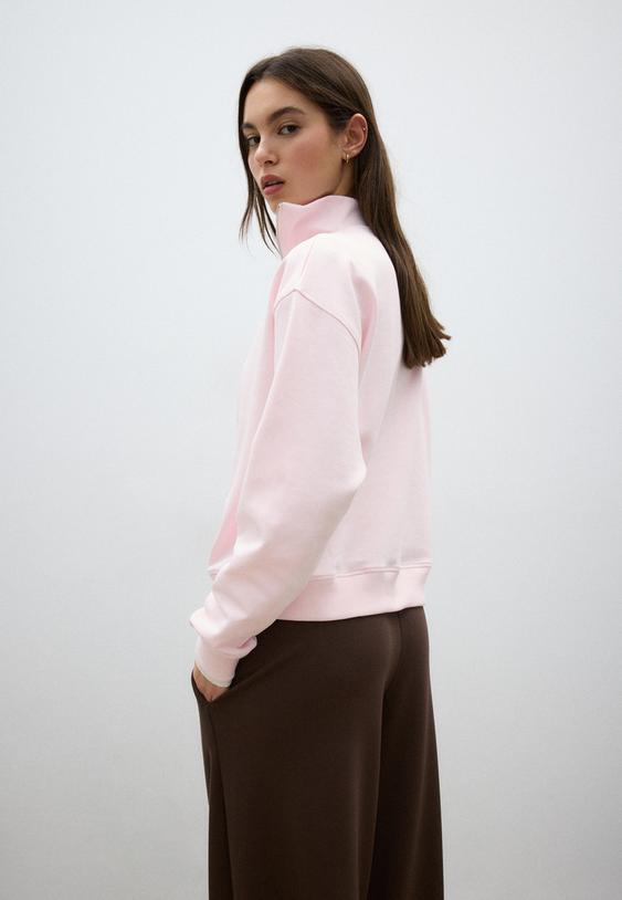 sudadera cuello subido cremallera