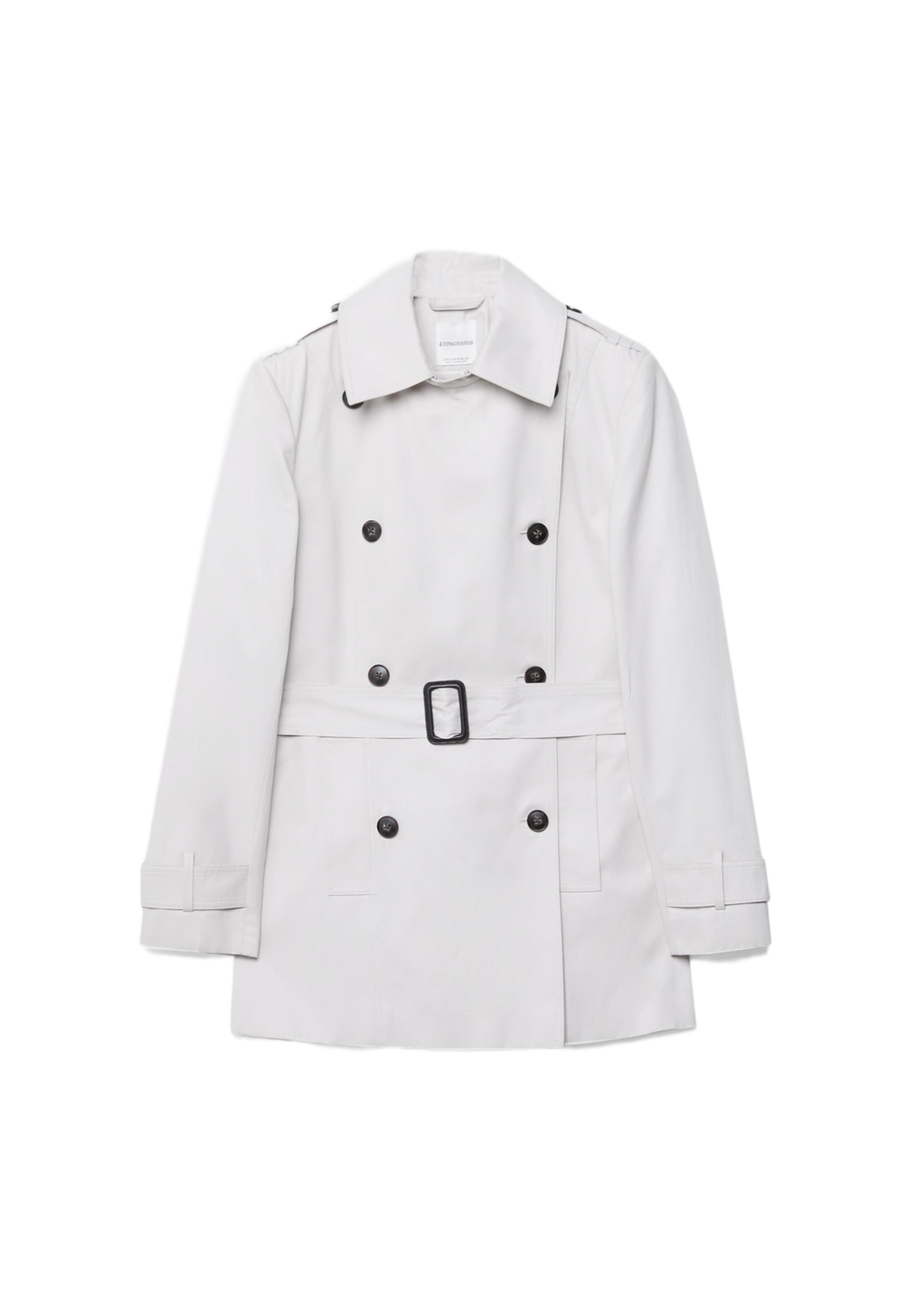 Basic short trench coat — Stone