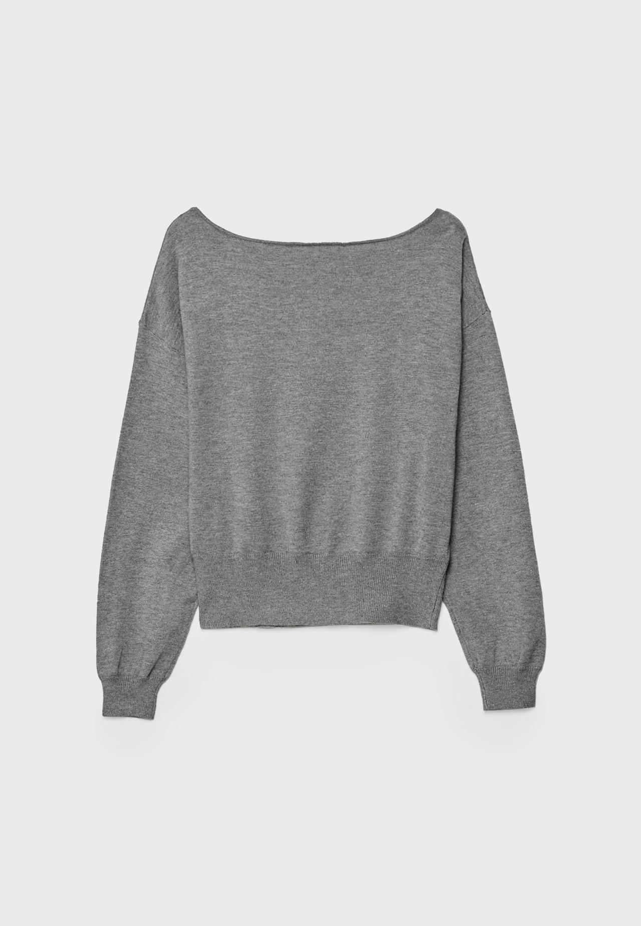Asymmetric knit jumper — Dark grey
