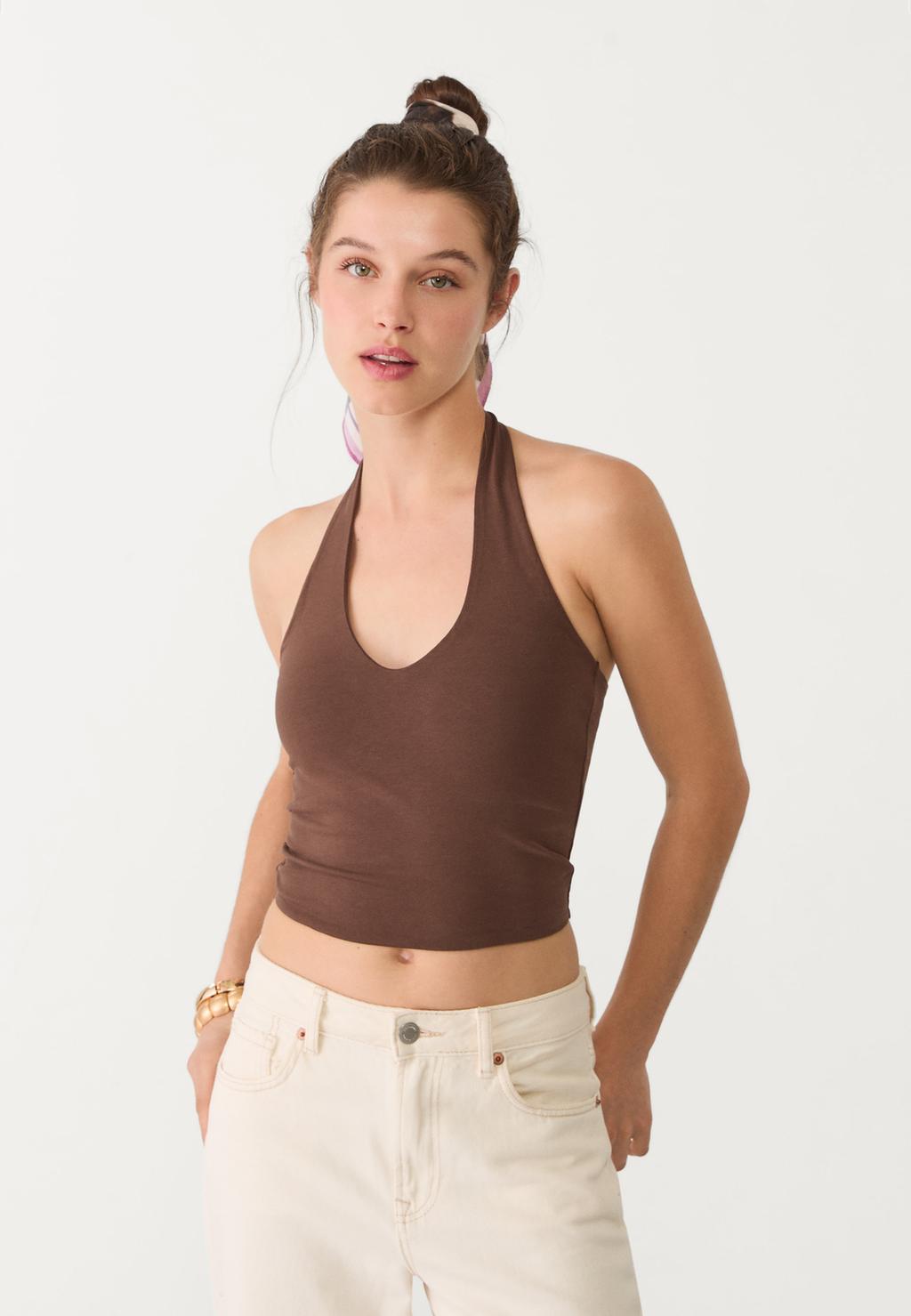 Halter crop top