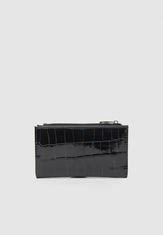 basic mock croc purse