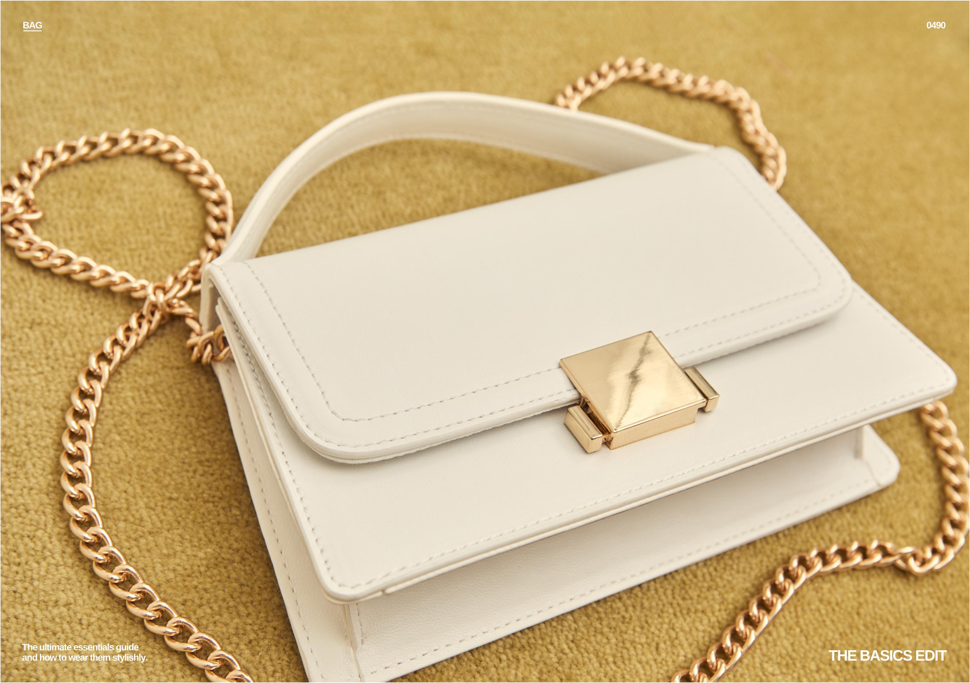 Double-handle crossbody bag — White