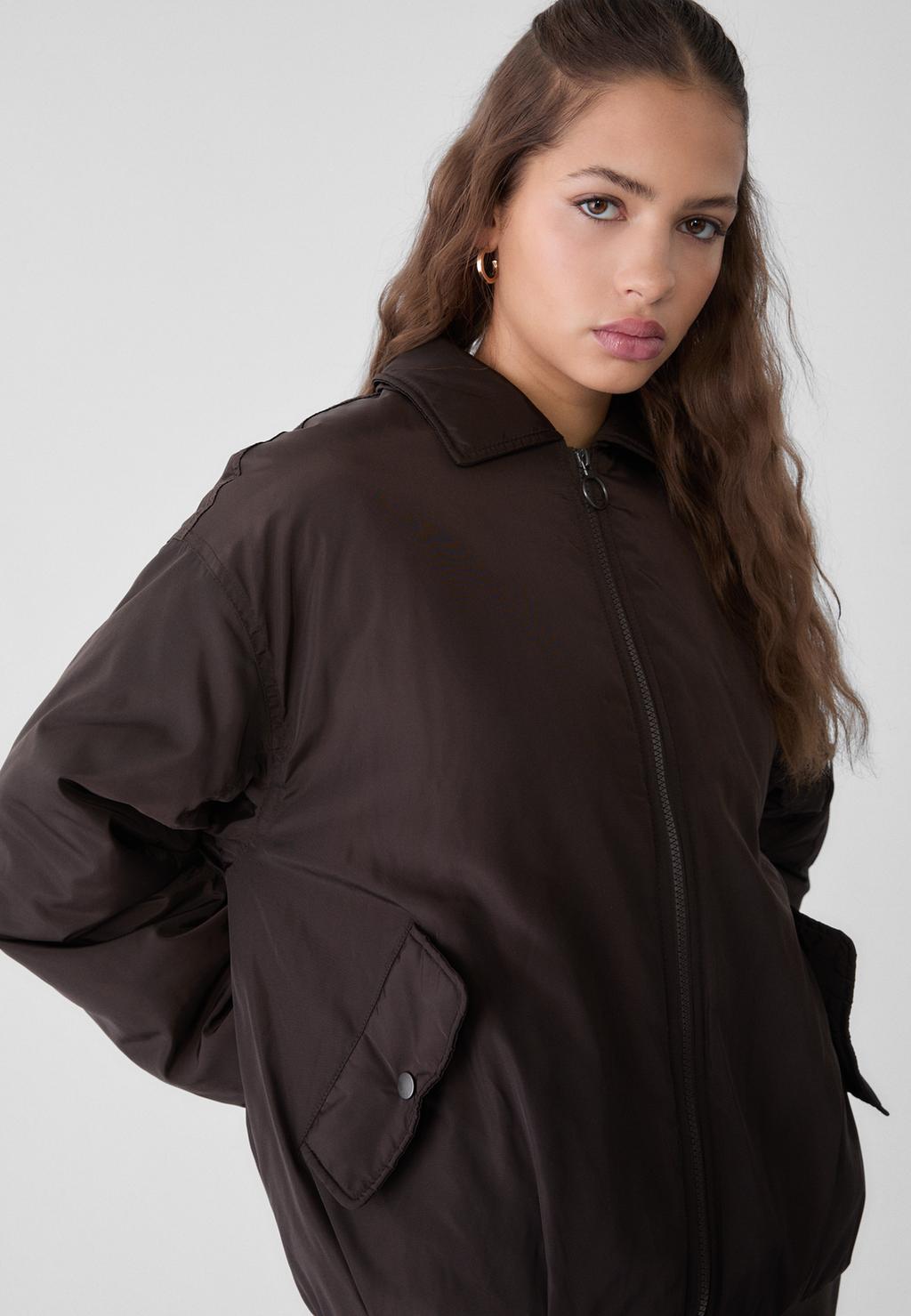 YUTILA Jas Dames Casual Blouson Jas Bomberjack Lange Mouwen Outwear Ritssluiting Solid Coat Lente, donkerblauw, M YUTILA Jas Dames Casual Blouson Jas Bomberjack Lange Mouwen Outwear Ritssluiting Solid Coat Lente, donkerblauw, M