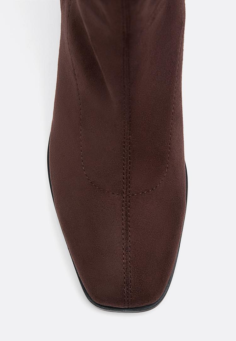 leather heeled ankle boots