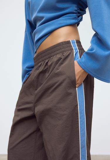 Technical fleece trousers — Brown 3