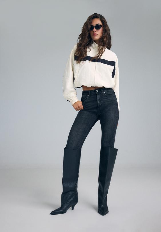 d09 skinny fit jeans met superhoge taille