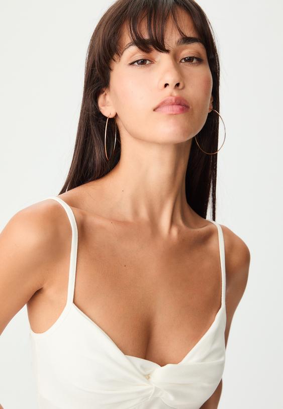 strappy top with front knot