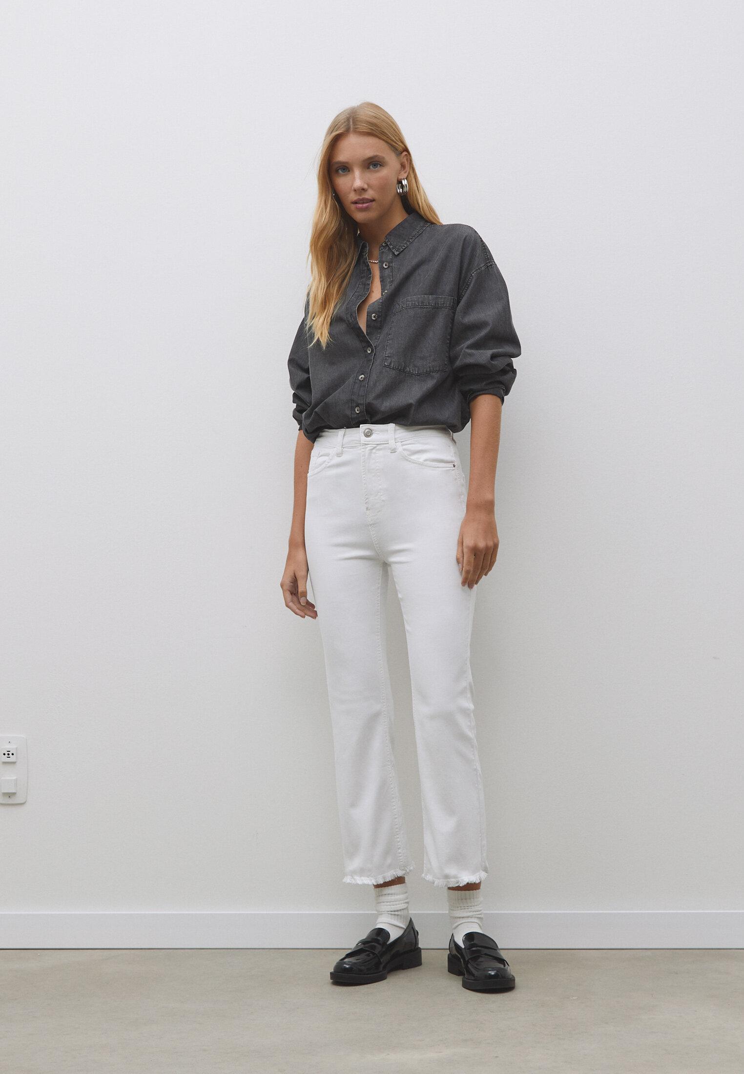 D78 cropped flared jeans