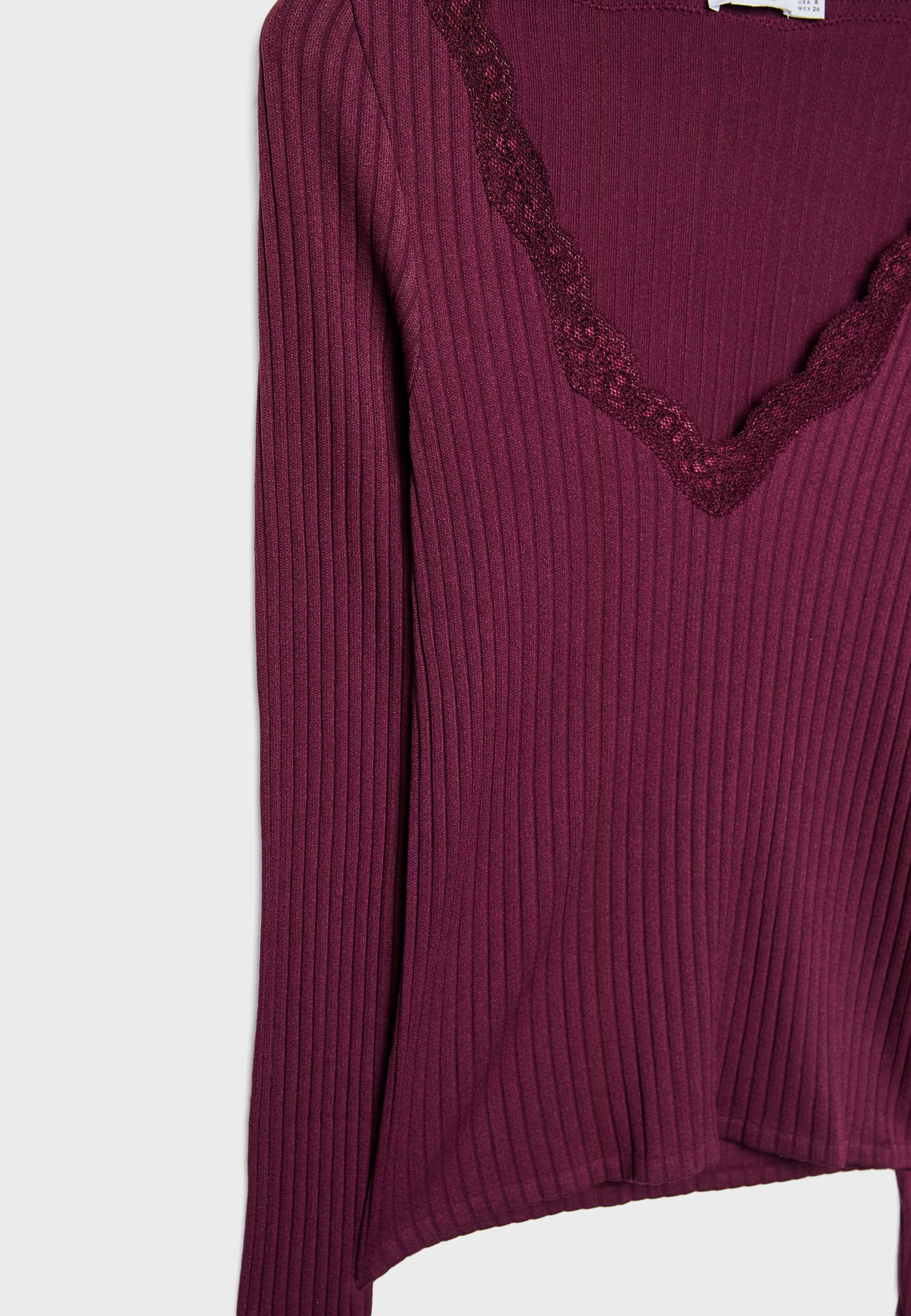 Seamless lace top — Purple