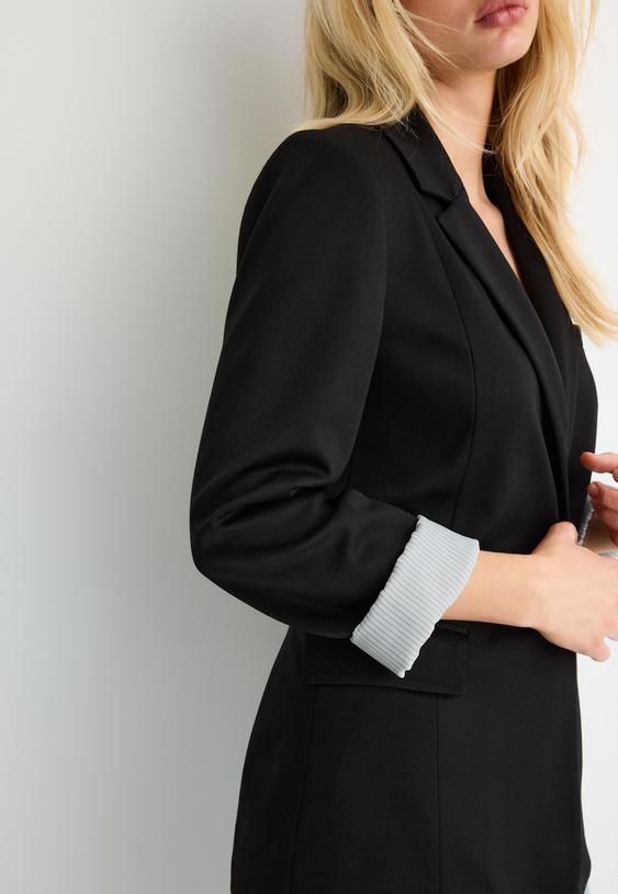 Stradivarius Veste Slim Fit Noir Xs