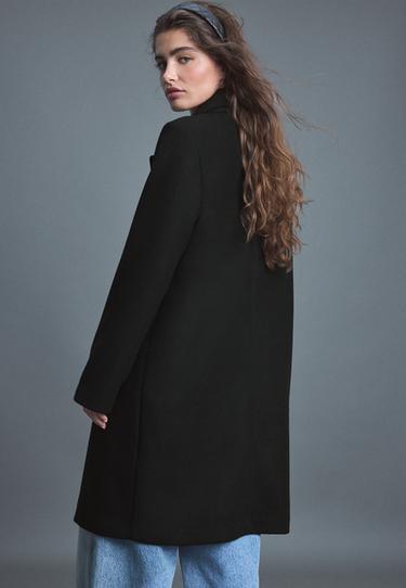 Midi button coat — Black 5