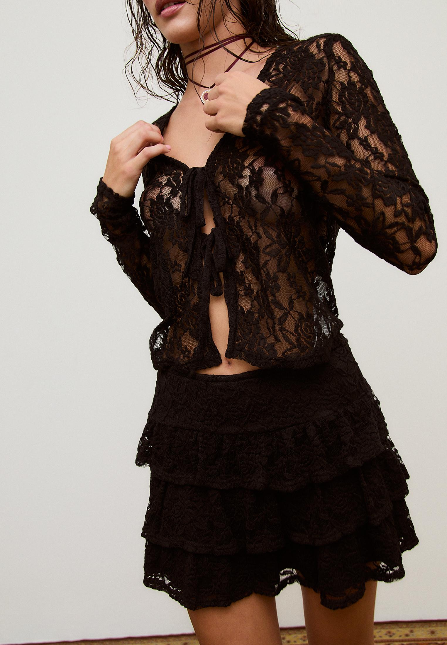 Lace skort — Black