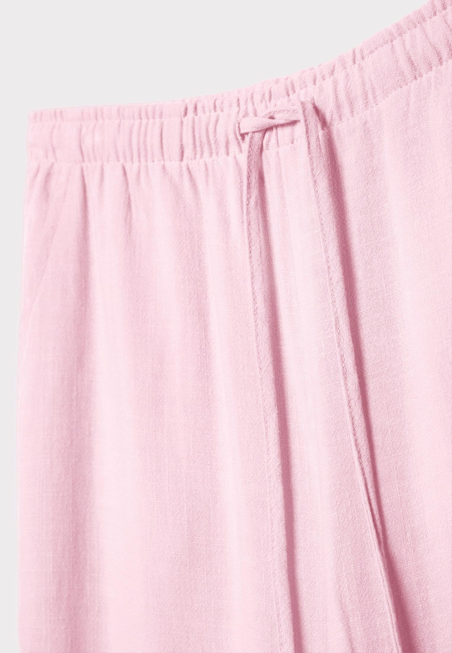 Keten görünümlü dökümlü pantolon - Görsel 8