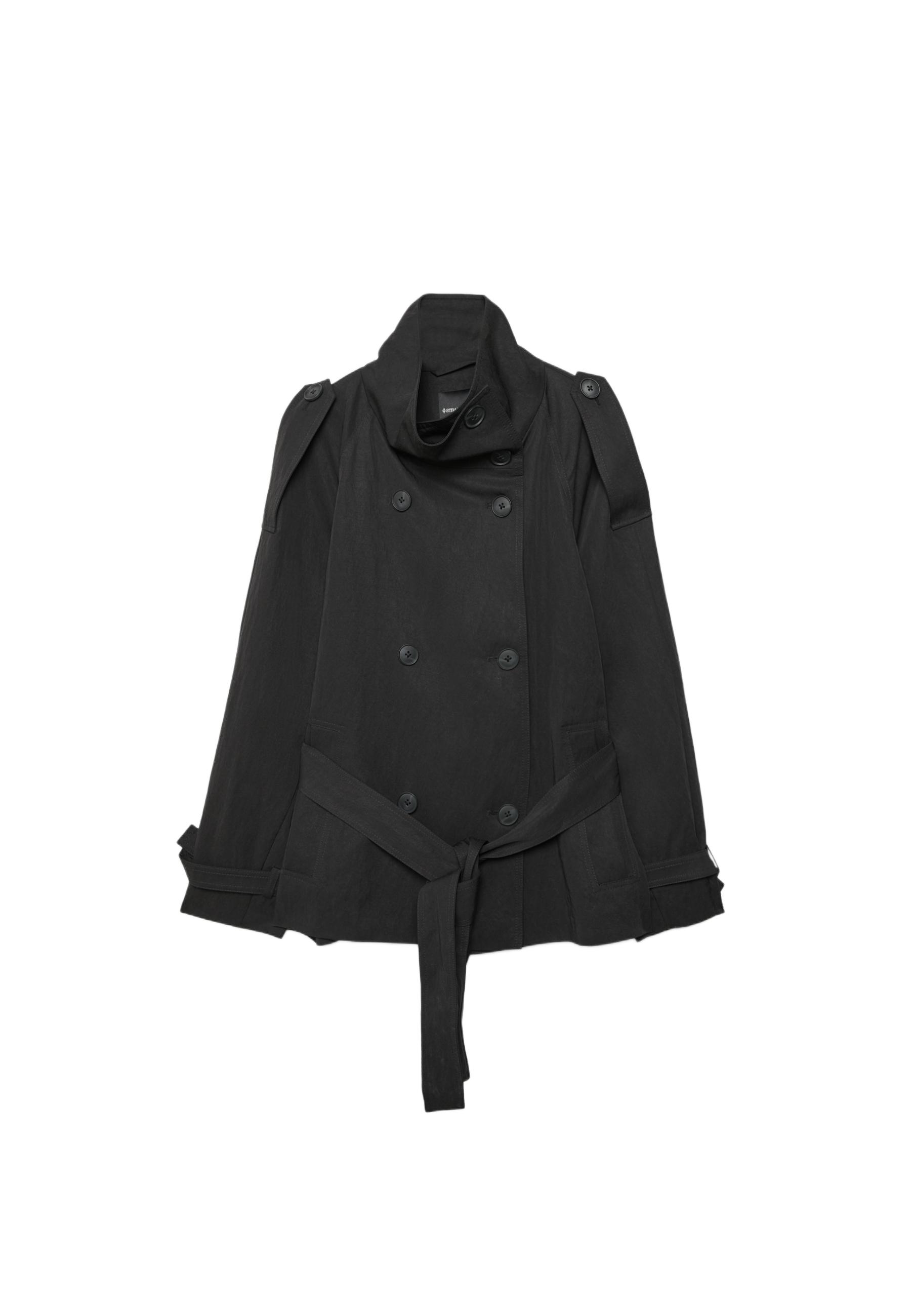 High neck trench — Black